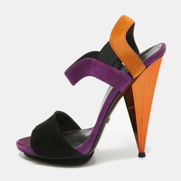 Multicolor Suede Liberty Platform Sandals Size 37.5,New Products : American Fashion Style Bags On Sale